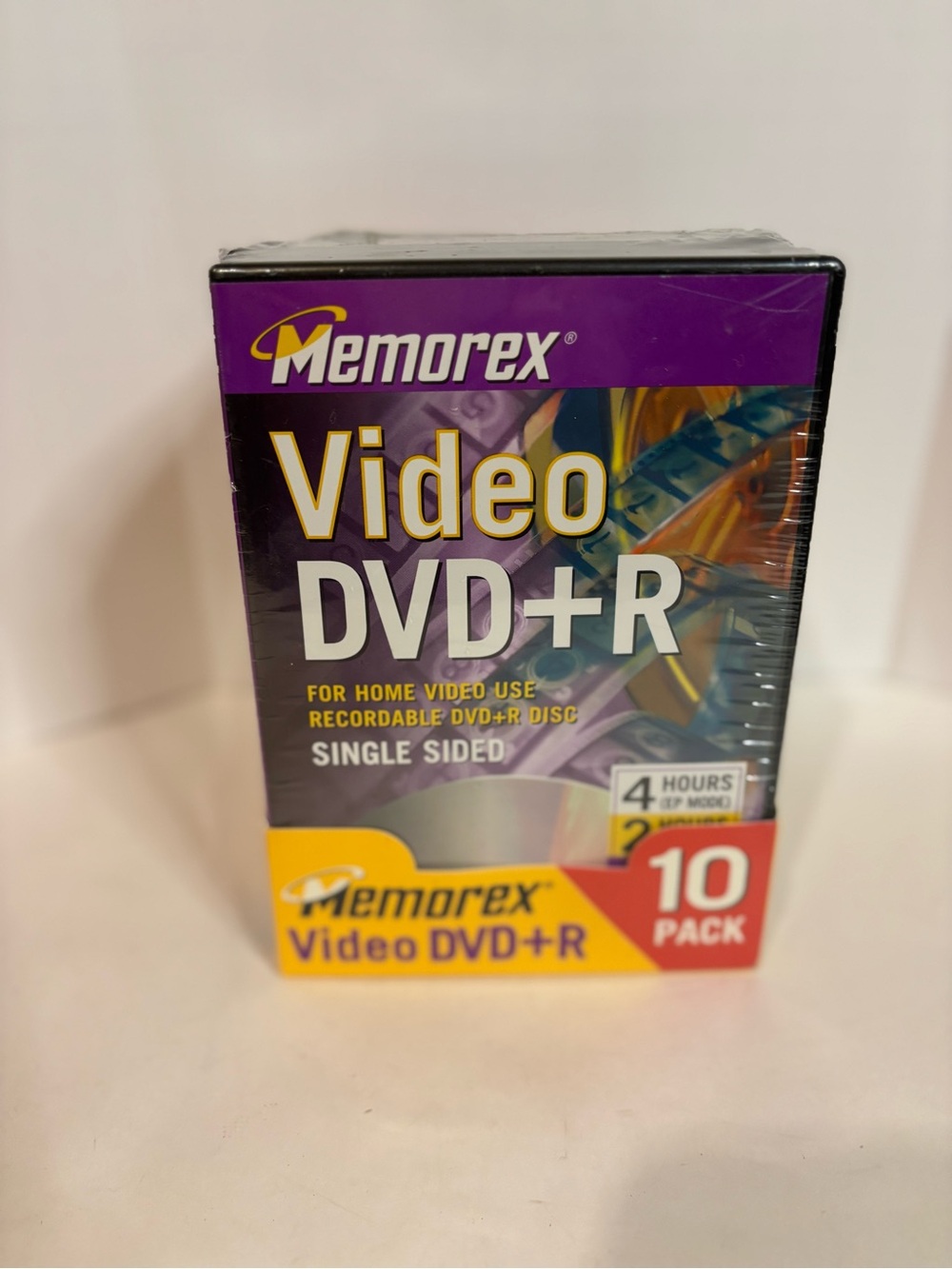 Memorex Video DVD+R 10-Pack — Purple and Yellow Pack